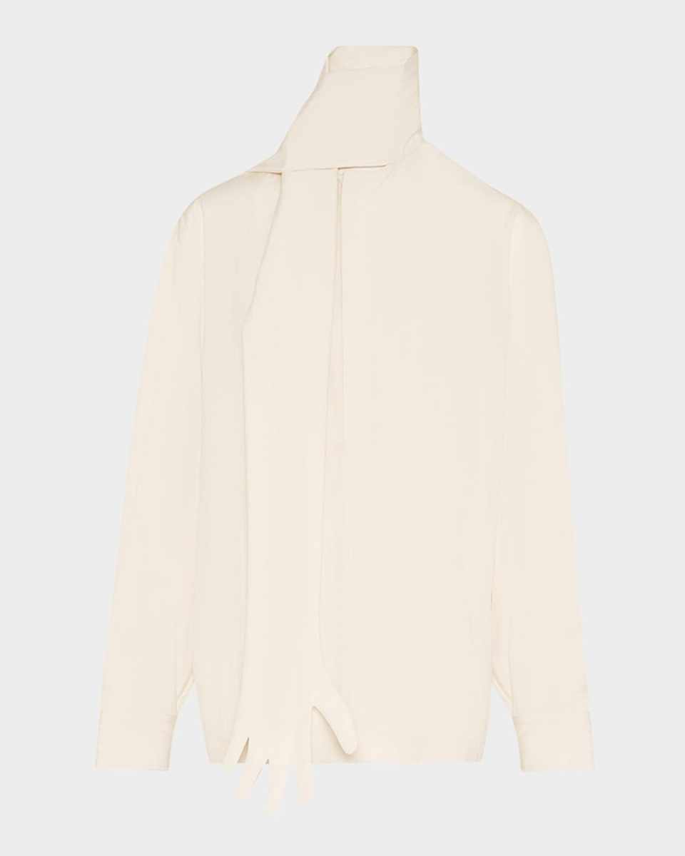 Glove Neck Scarf Shirt